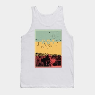 Man Bird Watching Graphic Art Tank Top